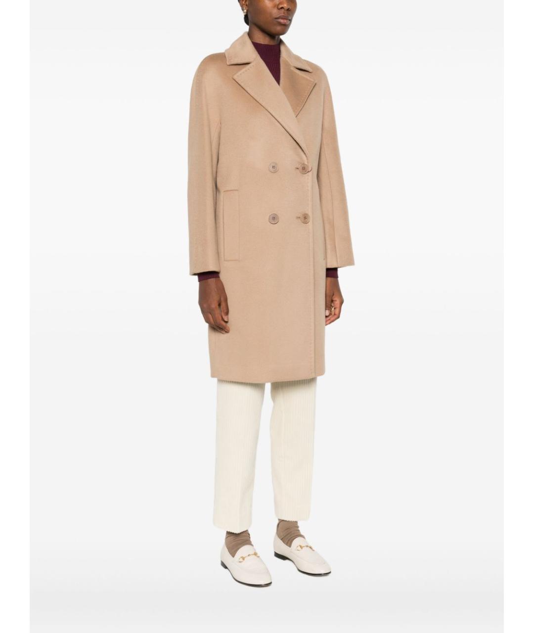 MAX MARA Бежевое шерстяное пальто, фото 3