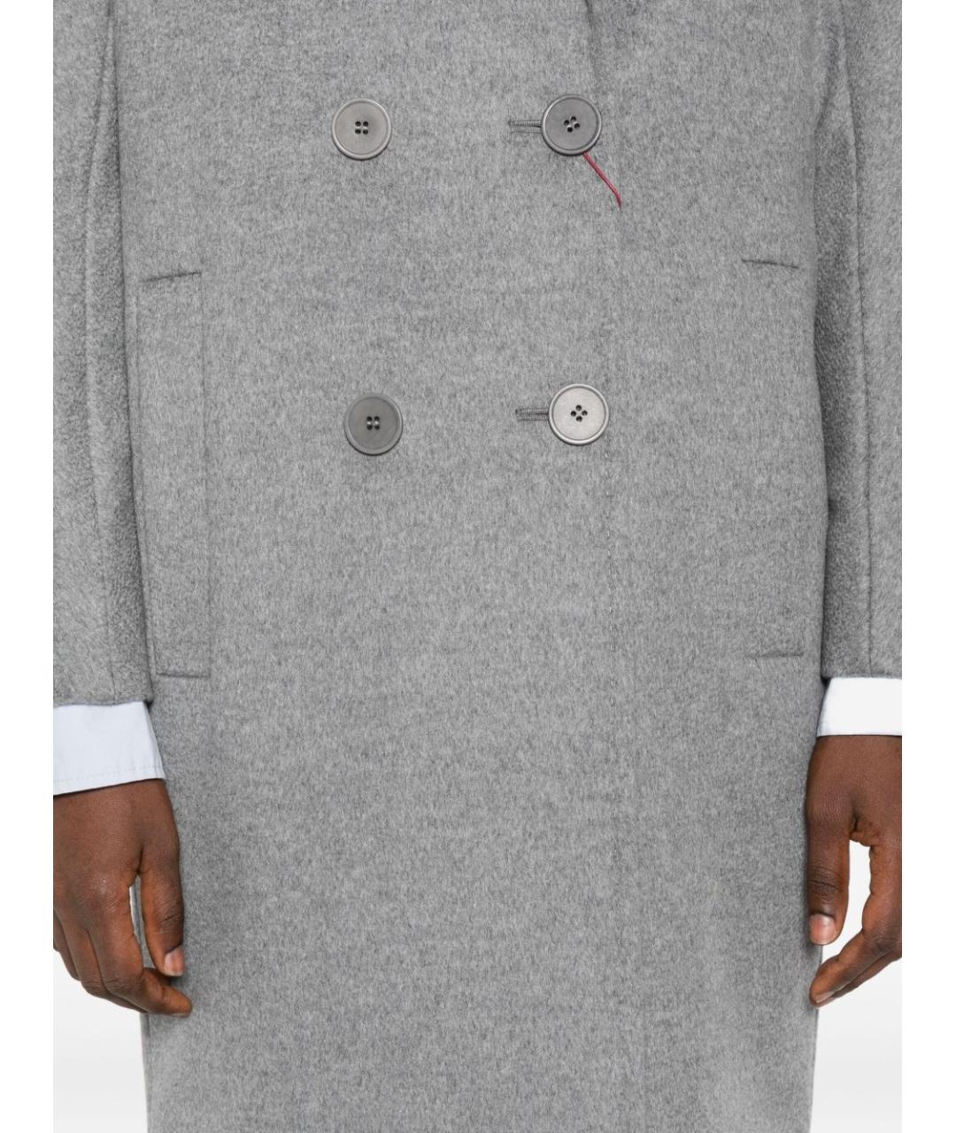 MAX MARA Серое шерстяное пальто, фото 4
