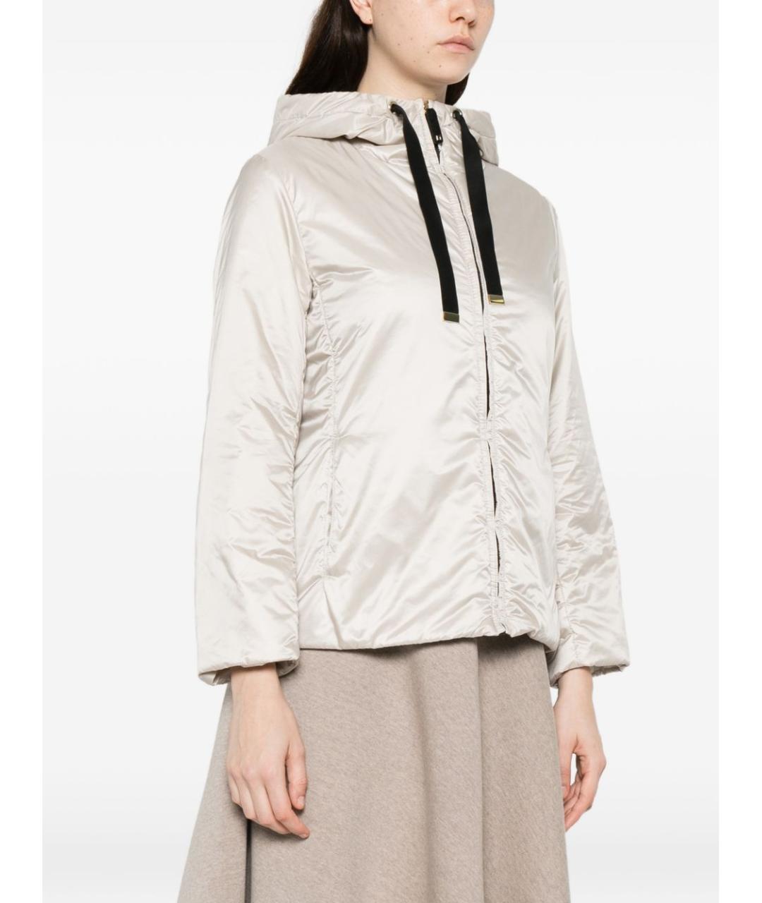 MAX MARA Бежевая полиэстеровая куртка, фото 5