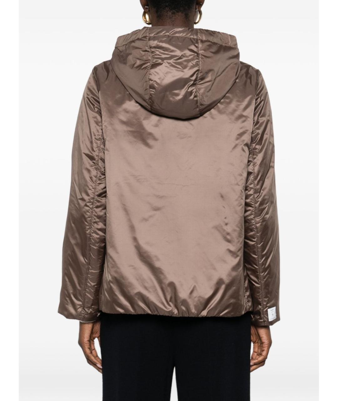 MAX MARA Коричневая полиэстеровая куртка, фото 2