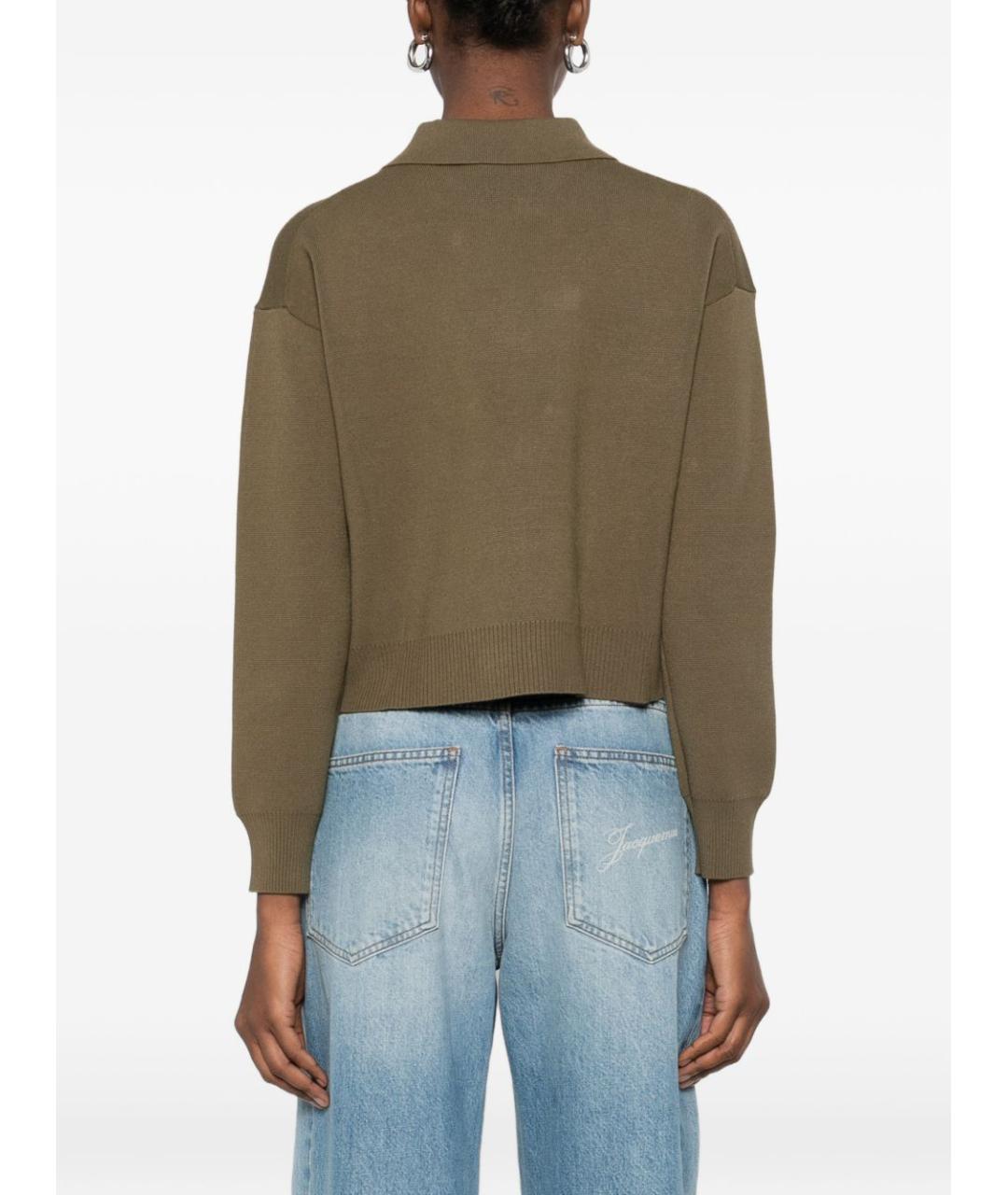 MAX MARA Хаки вискозная куртка, фото 3