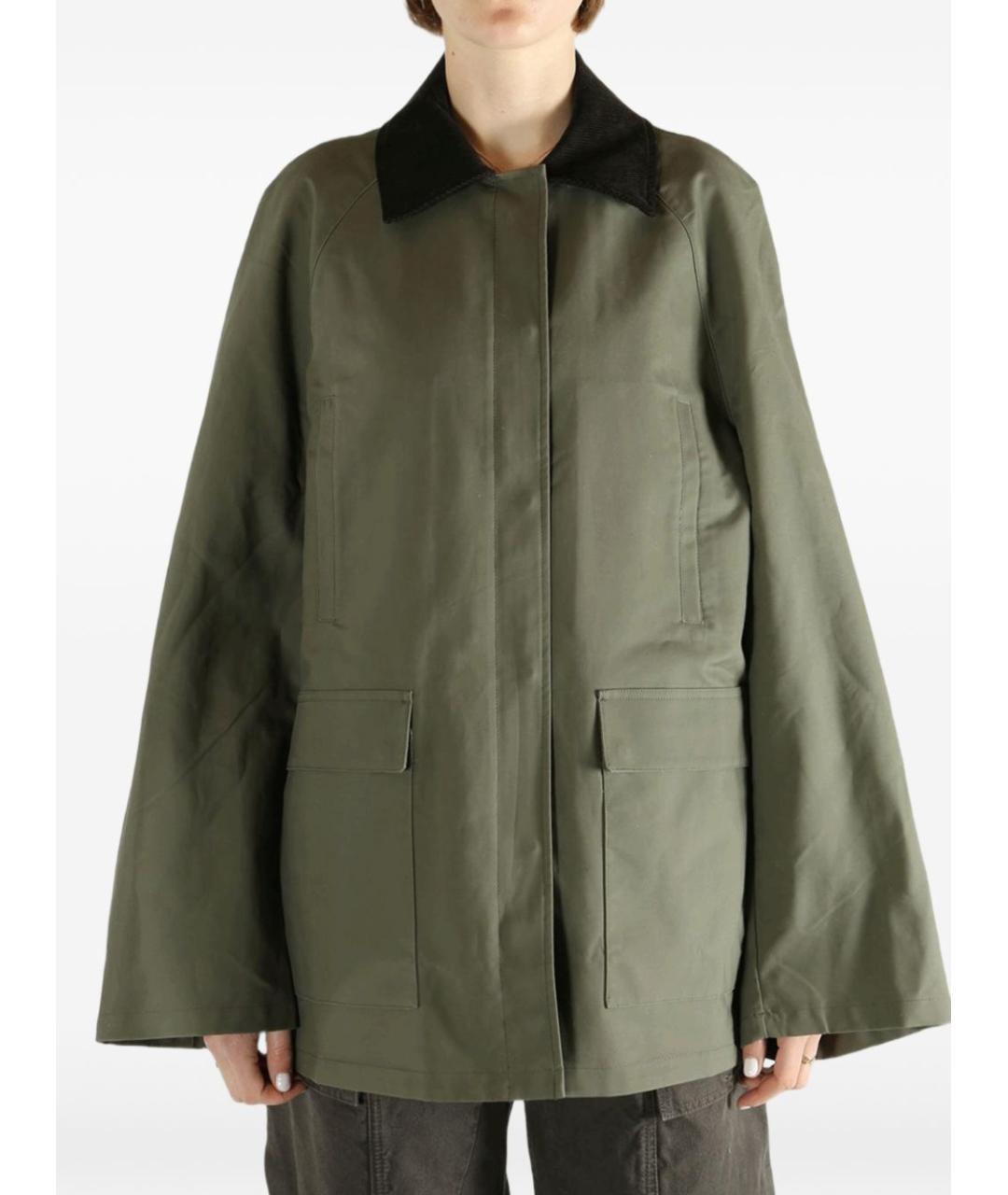 TOTEME Хаки хлопковая куртка, фото 4