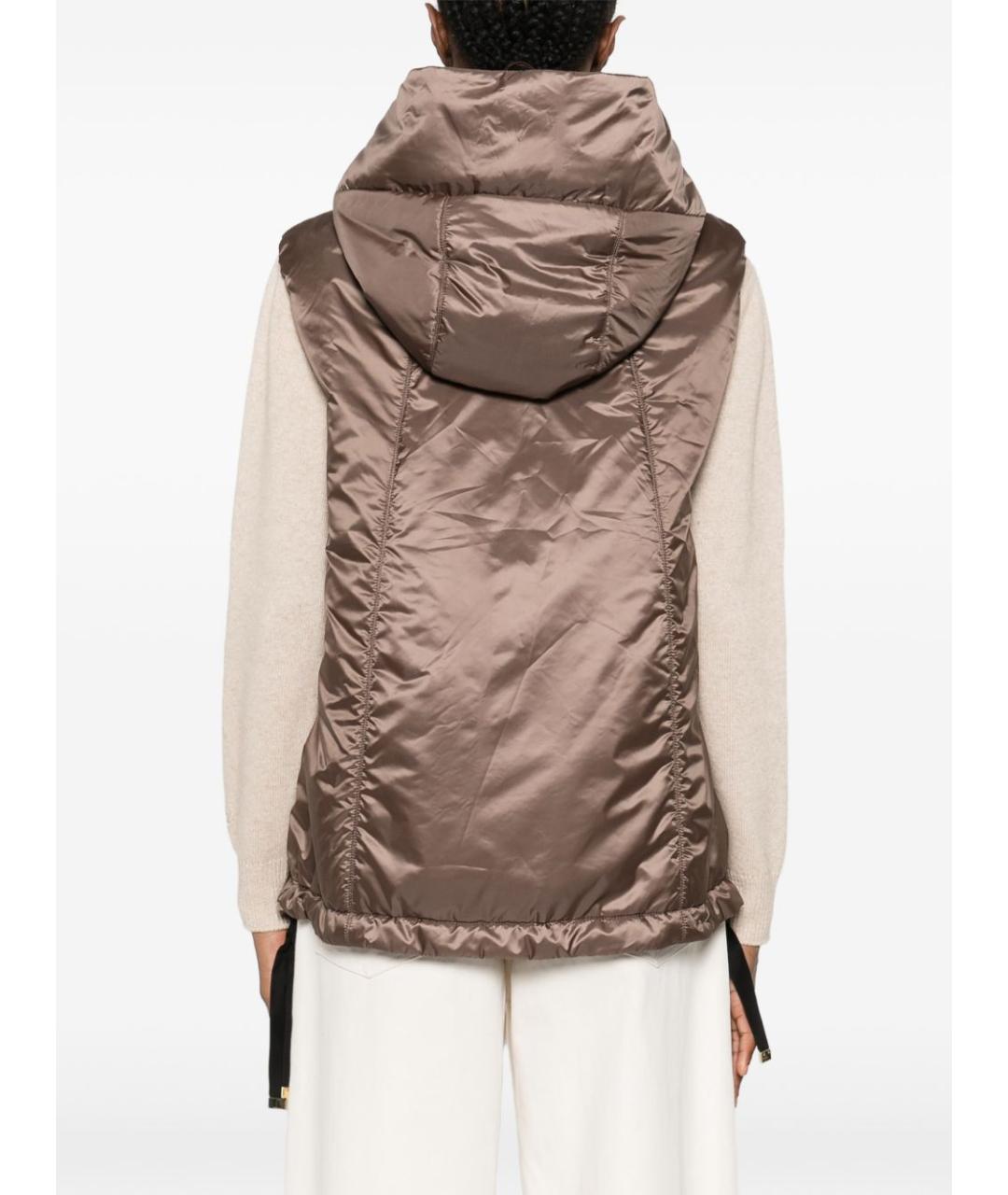 MAX MARA Коричневый полиэстеровый жилет, фото 5