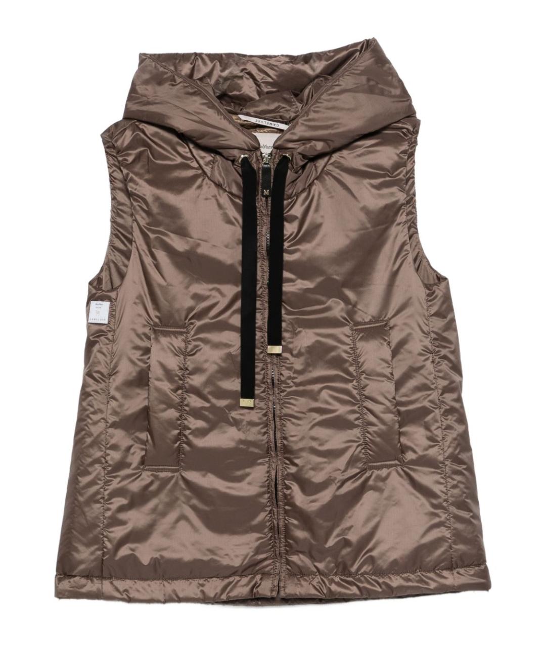 MAX MARA Коричневый полиэстеровый жилет, фото 1