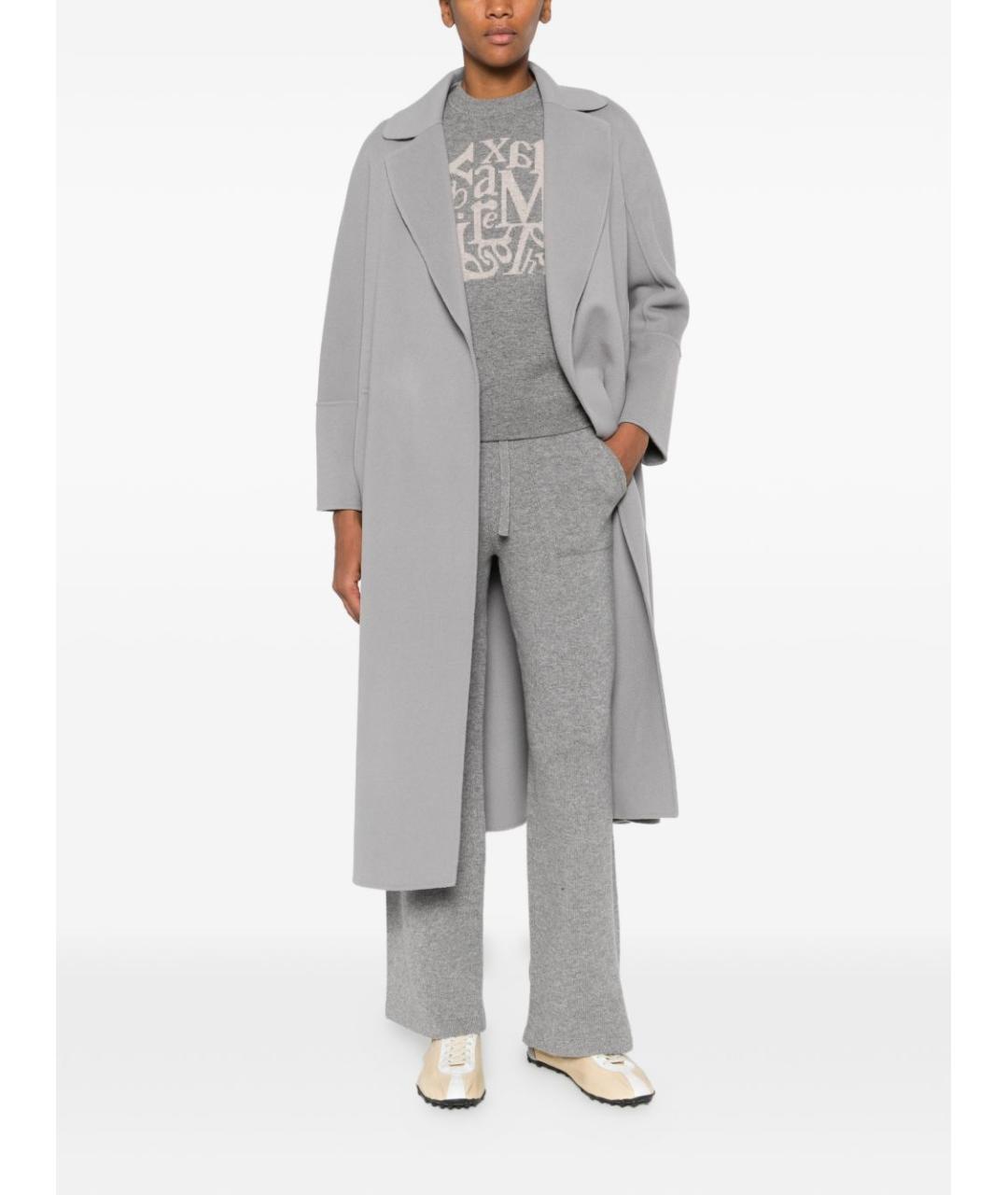 'S MAX MARA Серое шерстяное пальто, фото 2