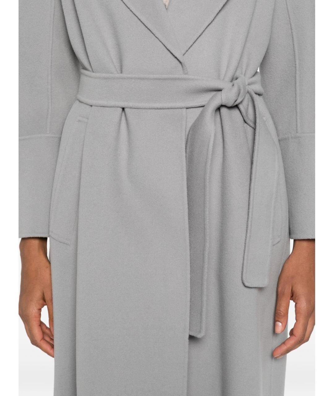 'S MAX MARA Серое шерстяное пальто, фото 3