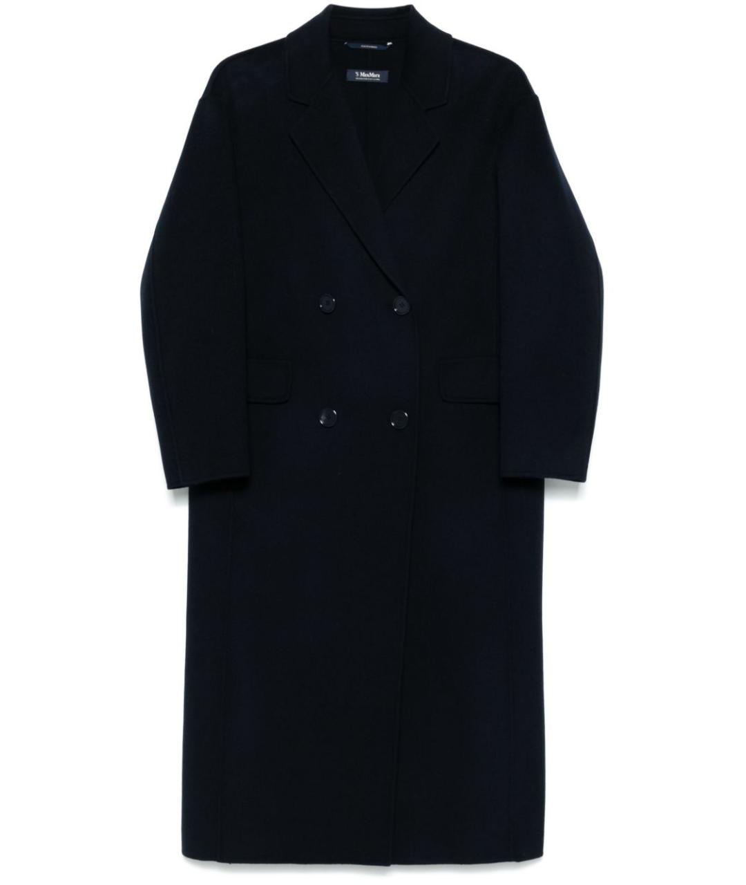 'S MAX MARA Темно-синее шерстяное пальто, фото 1