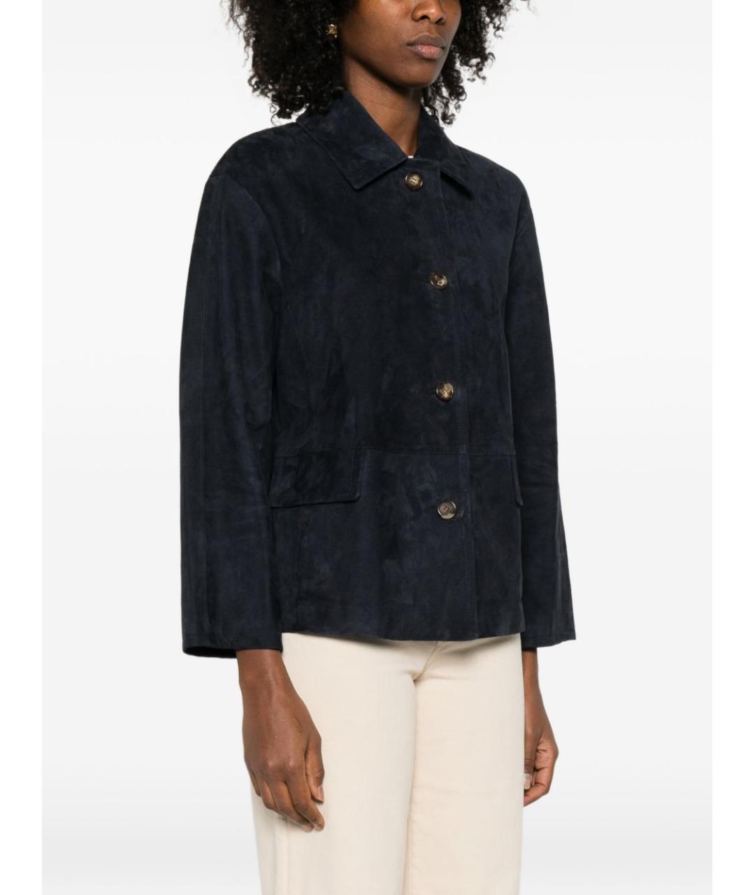 'S MAX MARA Темно-синяя замшевая куртка, фото 2