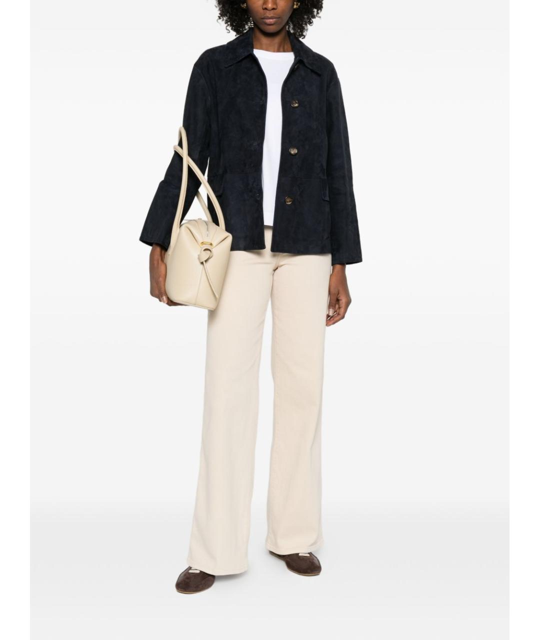 'S MAX MARA Темно-синяя замшевая куртка, фото 4