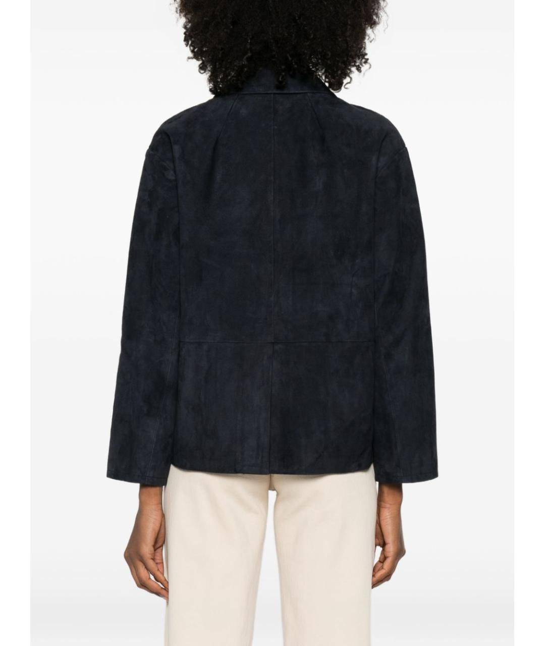 'S MAX MARA Темно-синяя замшевая куртка, фото 5