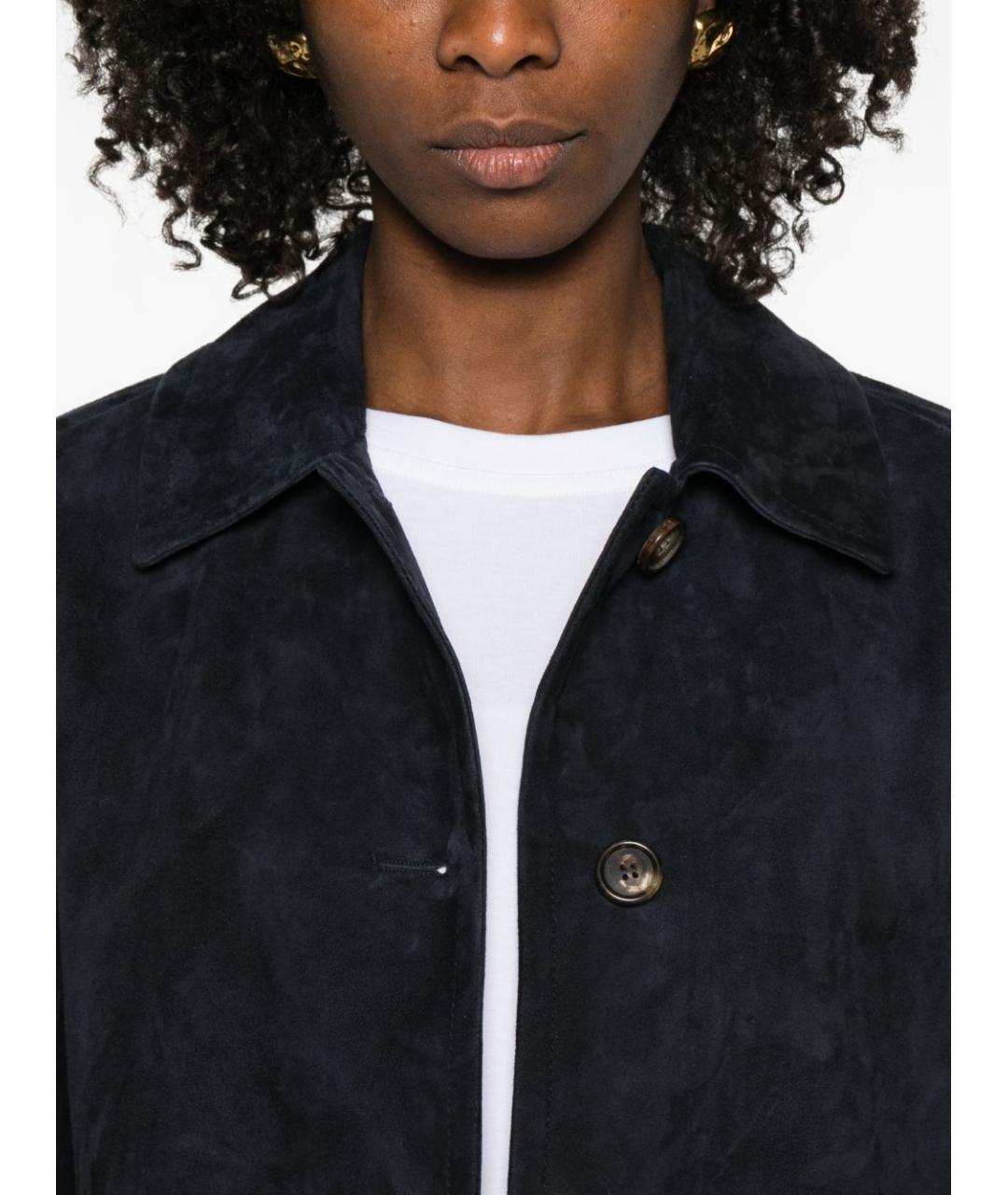 'S MAX MARA Темно-синяя замшевая куртка, фото 3