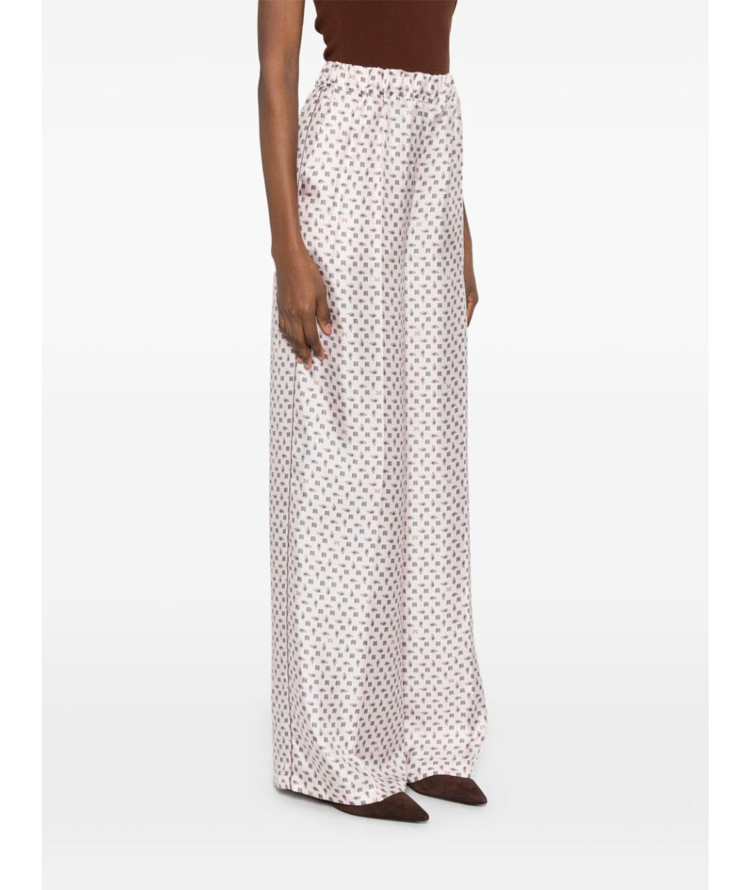 MAX MARA Розовые шелковые брюки широкие, фото 5