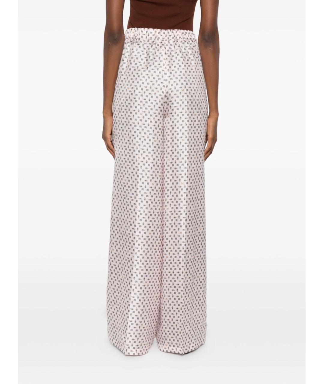 MAX MARA Розовые шелковые брюки широкие, фото 4