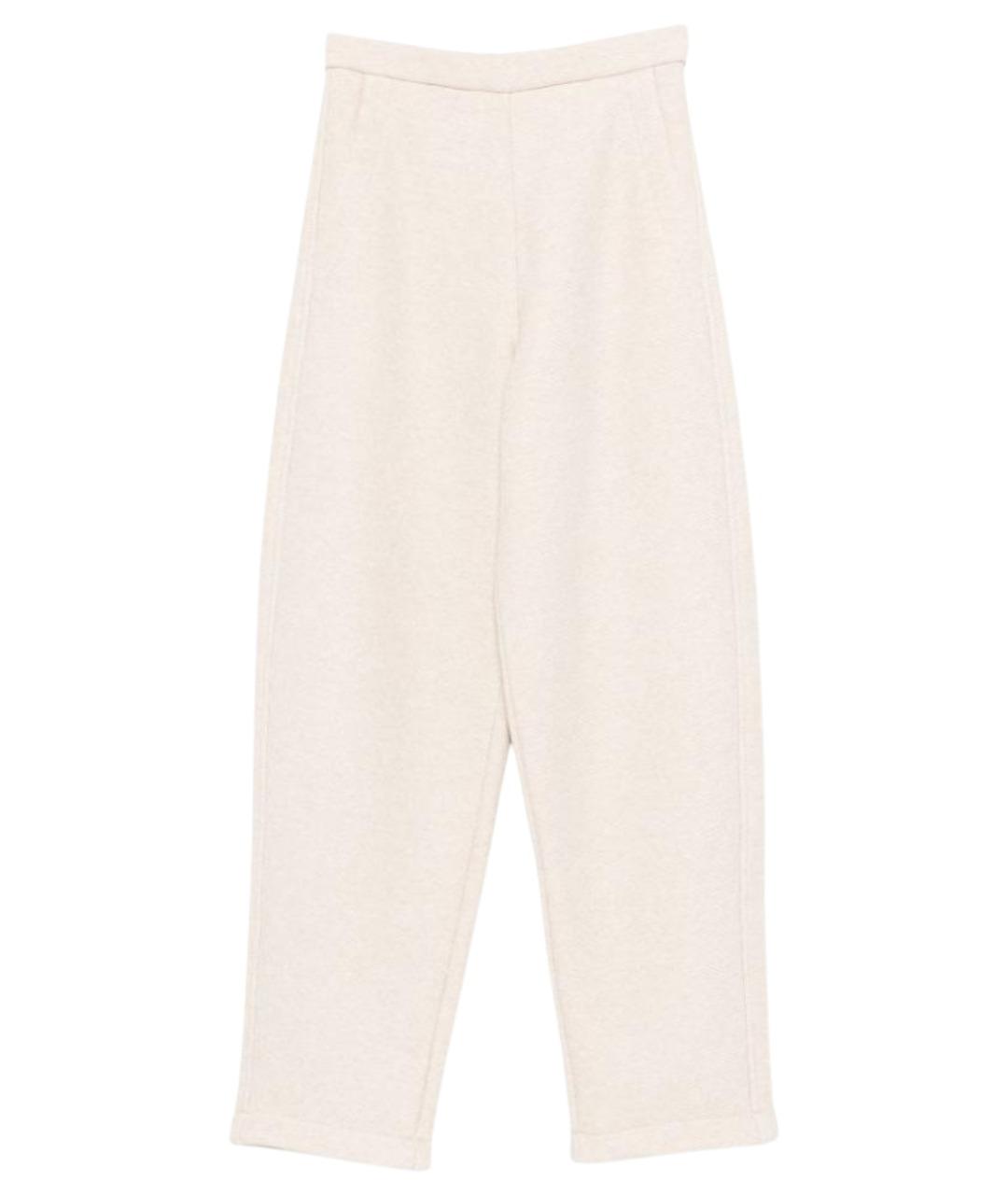 MAX MARA Бежевые хлопковые прямые брюки, фото 1