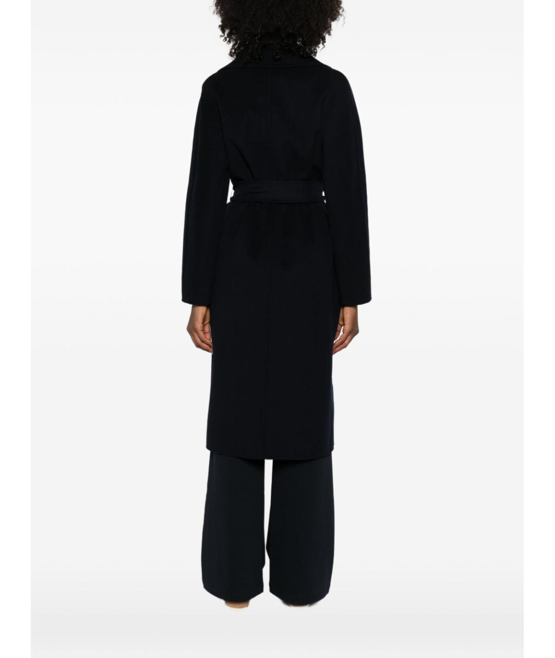 MAX MARA Темно-синее шерстяное пальто, фото 3