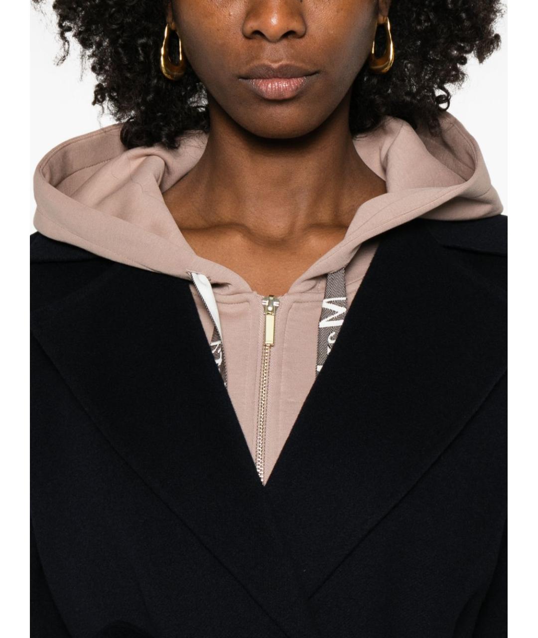 MAX MARA Темно-синее шерстяное пальто, фото 4