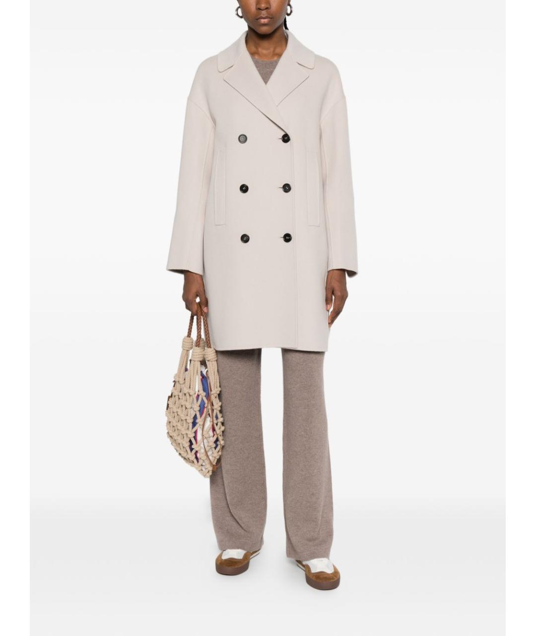 'S MAX MARA Бежевое шерстяное пальто, фото 3