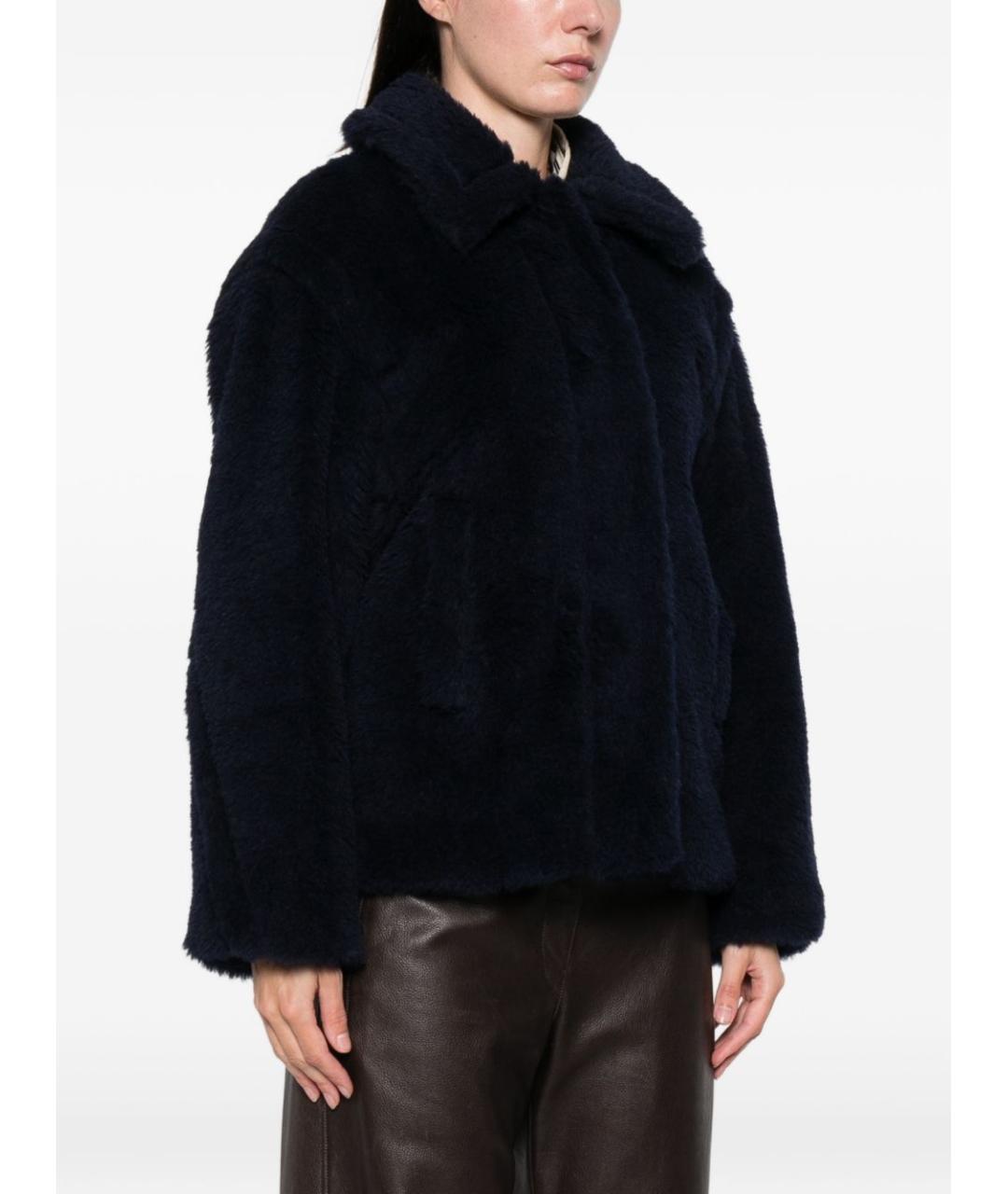 MAX MARA Черная шерстяная шуба, фото 2