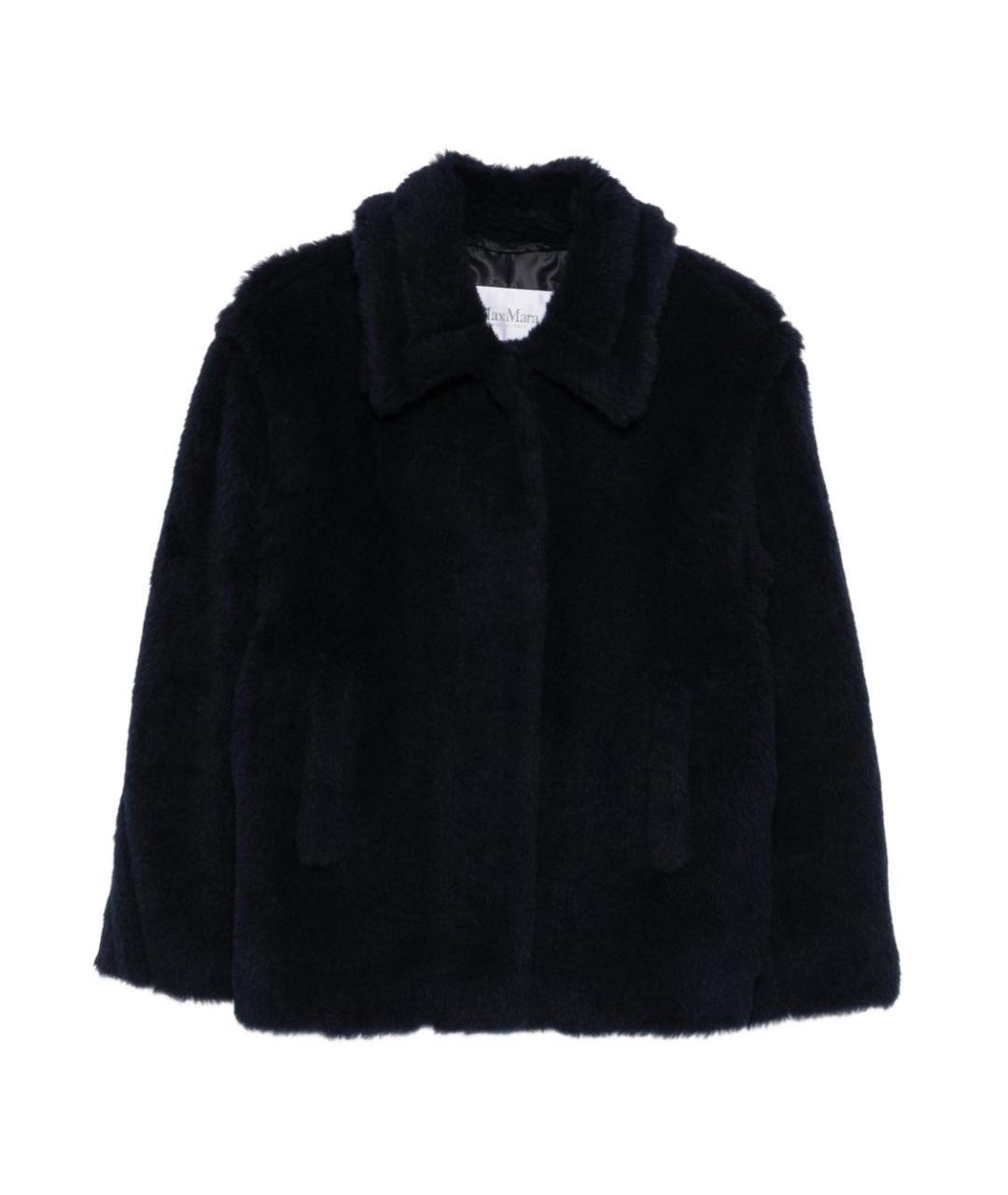 MAX MARA Черная шерстяная шуба, фото 1