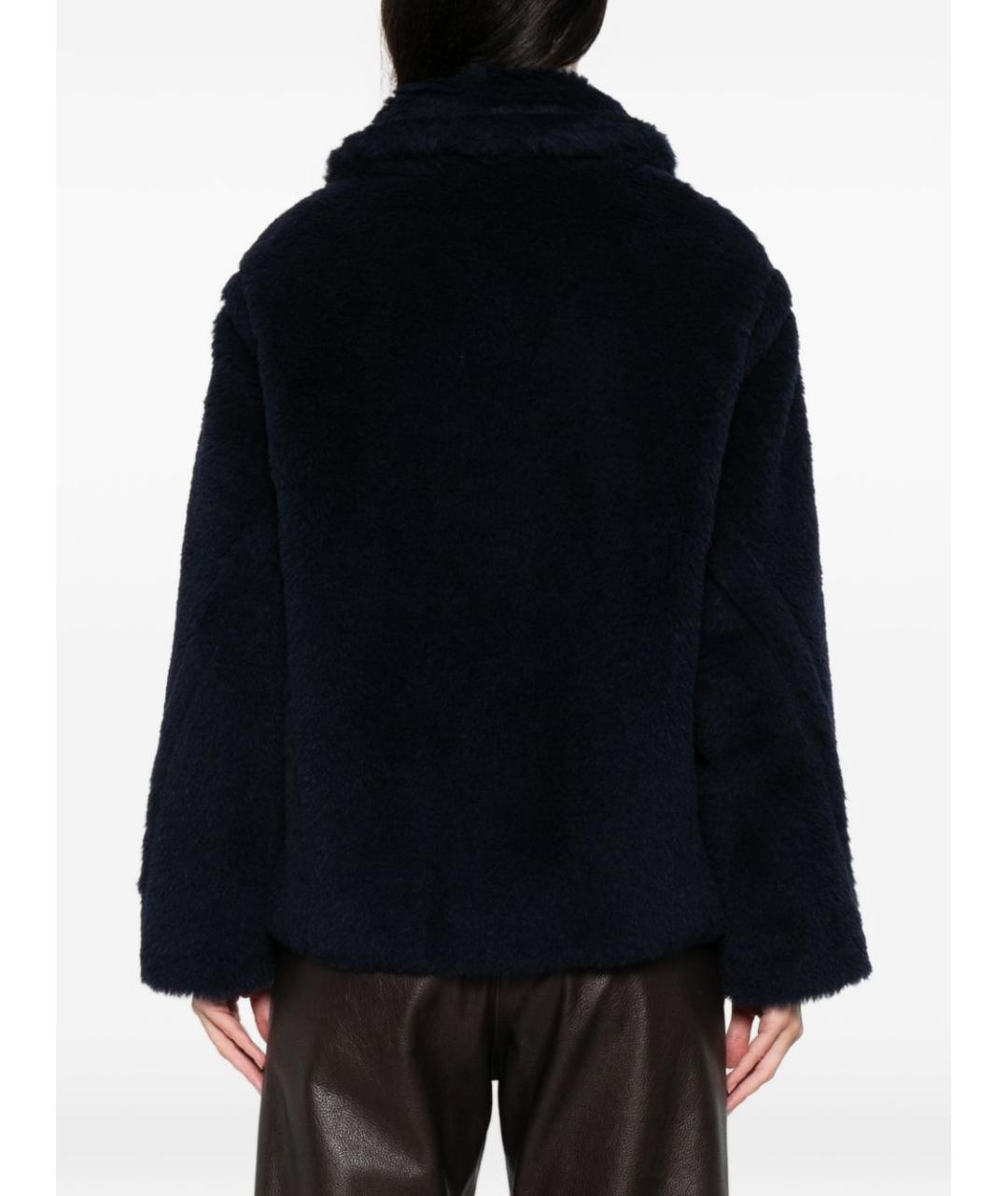 MAX MARA Черная шерстяная шуба, фото 4