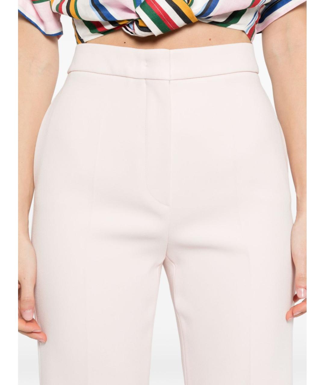 MAX MARA Розовые ацетатные прямые брюки, фото 5