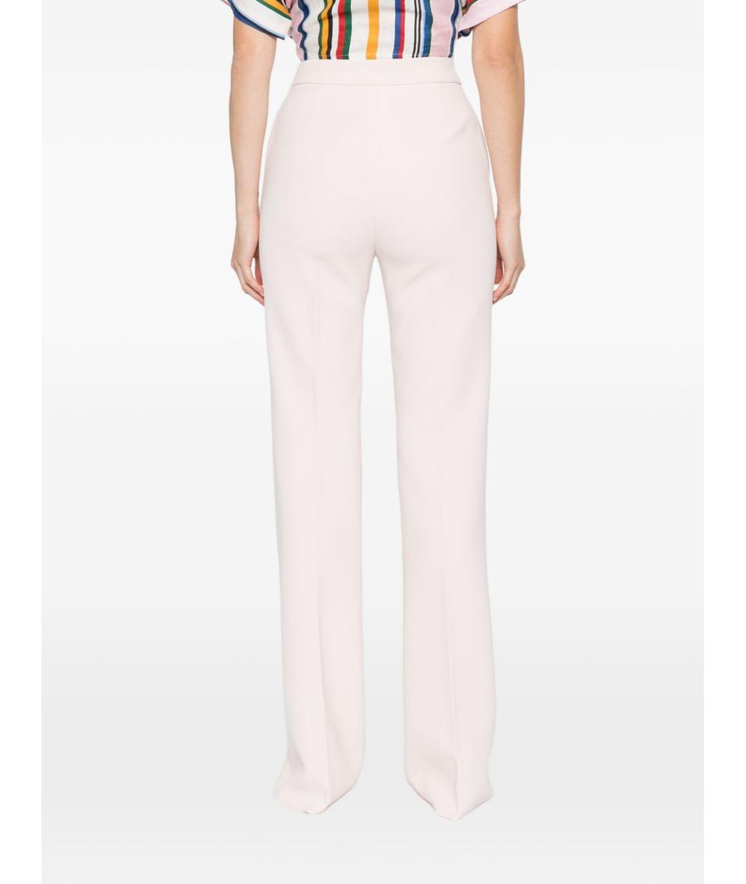 MAX MARA Розовые ацетатные прямые брюки, фото 4