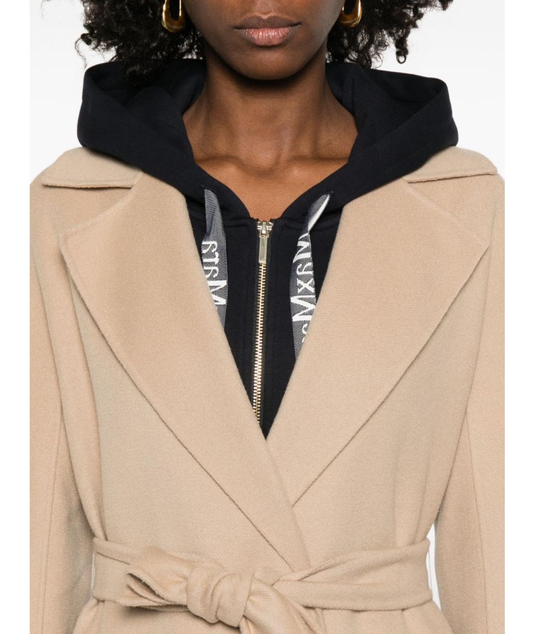 MAX MARA Бежевое шерстяное пальто, фото 2