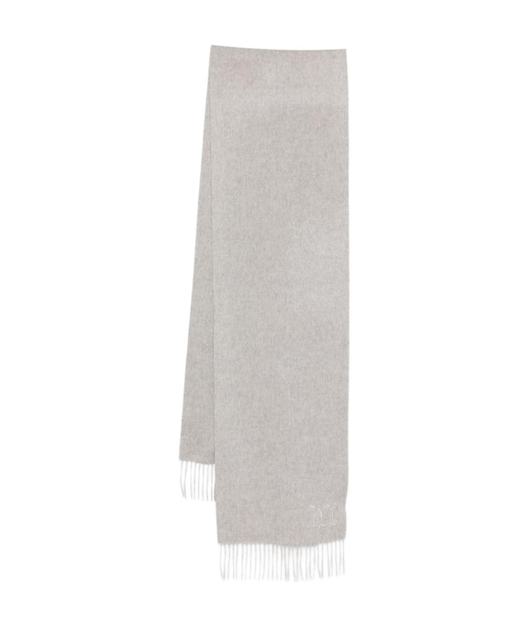 MAX MARA Серый кашемировый шарф, фото 1