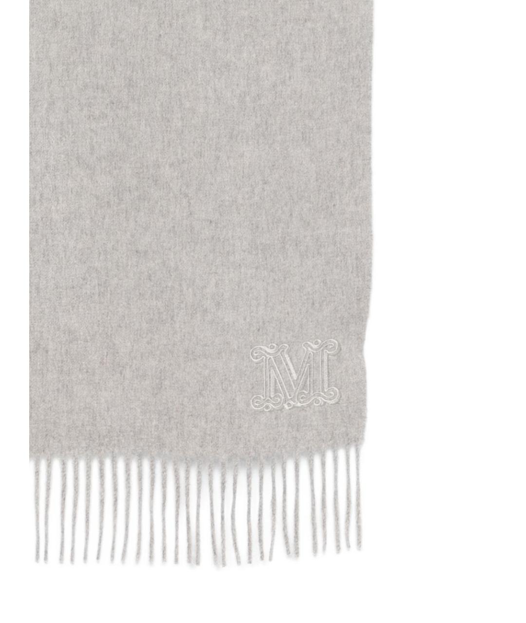 MAX MARA Серый кашемировый шарф, фото 2