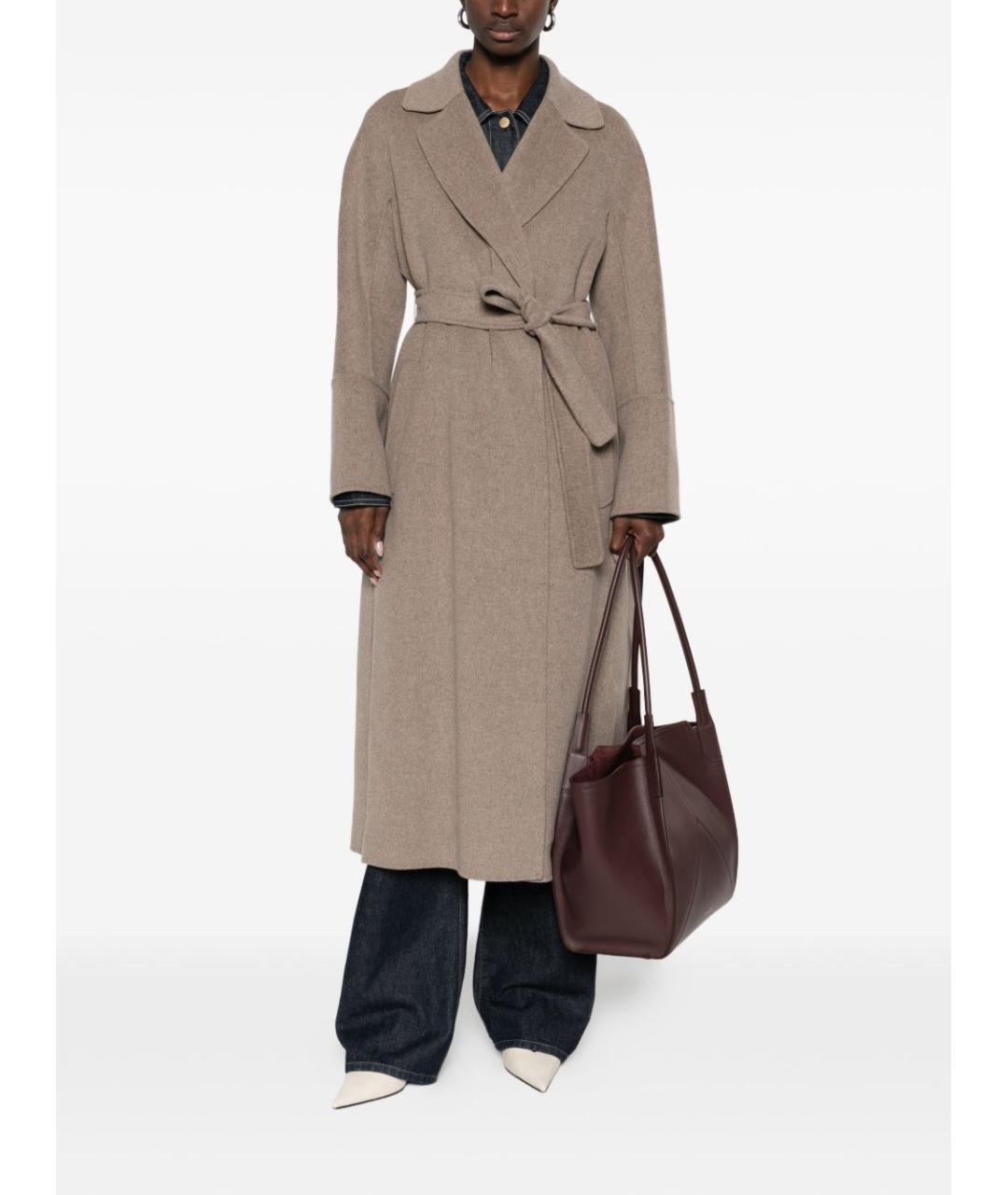 'S MAX MARA Серое шерстяное пальто, фото 5