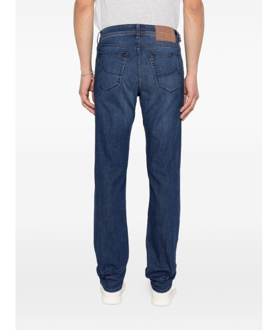 JACOB COHEN Синие хлопковые прямые джинсы, фото 4
