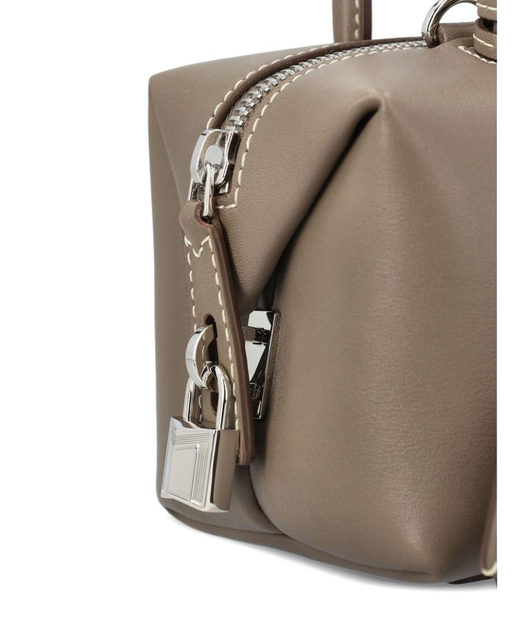 MAX MARA Серая кожаная сумка тоут, фото 2