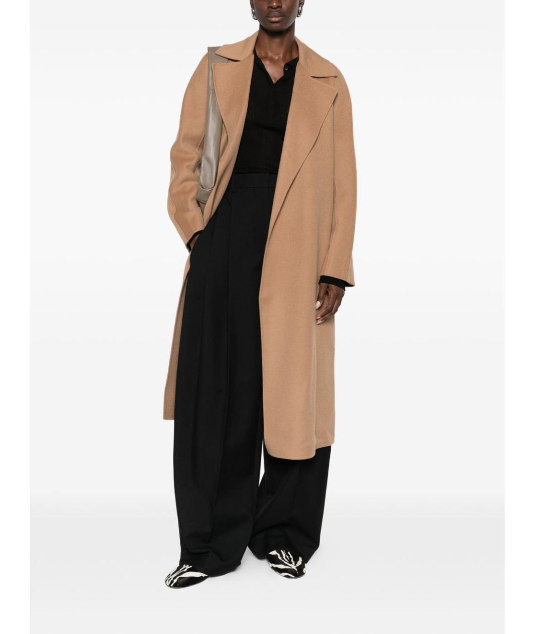 MAX MARA Бежевое шерстяное пальто, фото 4