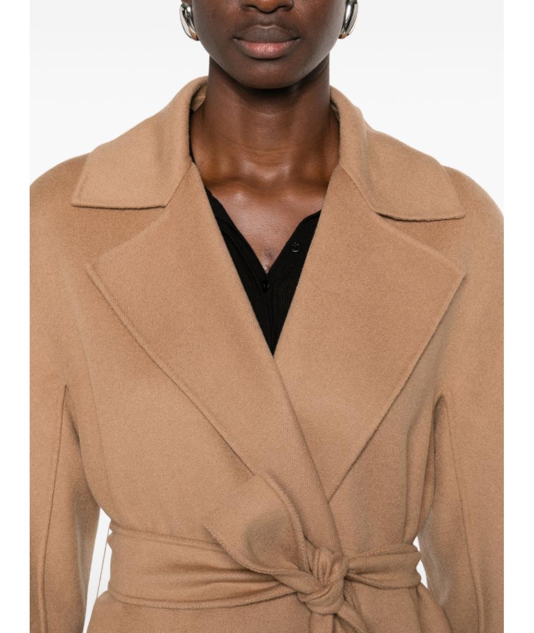 MAX MARA Бежевое шерстяное пальто, фото 3