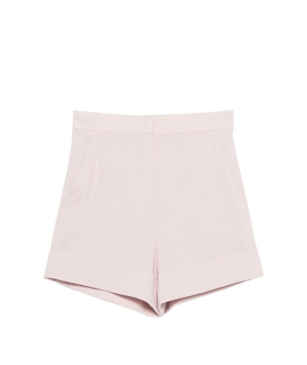 MAX MARA Розовые шерстяные шорты, фото 1