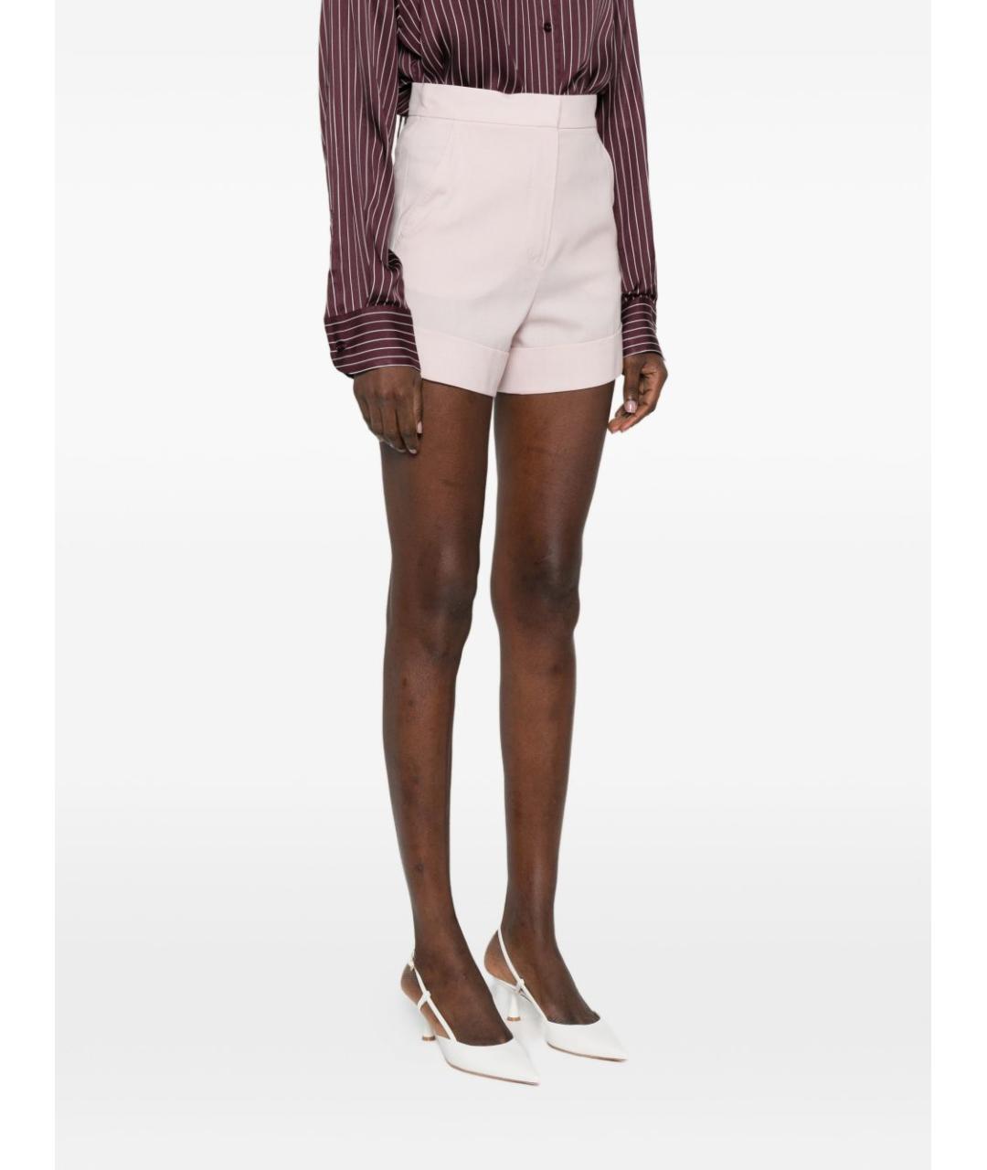MAX MARA Розовые шерстяные шорты, фото 4