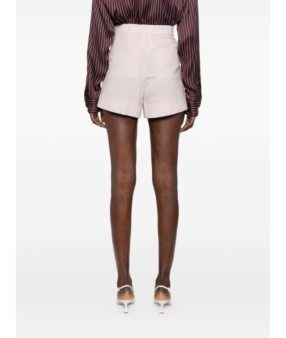 MAX MARA Розовые шерстяные шорты, фото 5