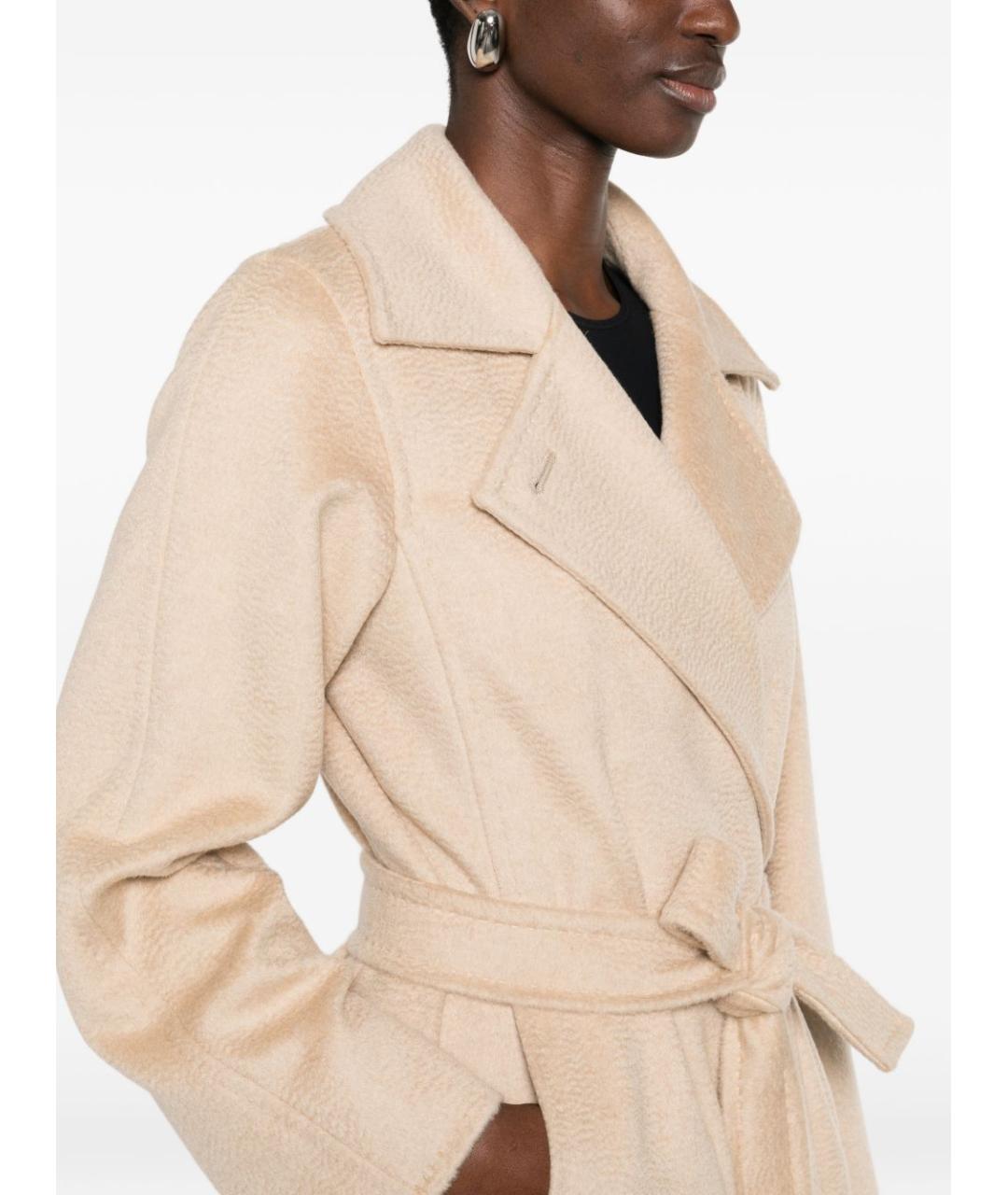 MAX MARA Бежевое шерстяное пальто, фото 2