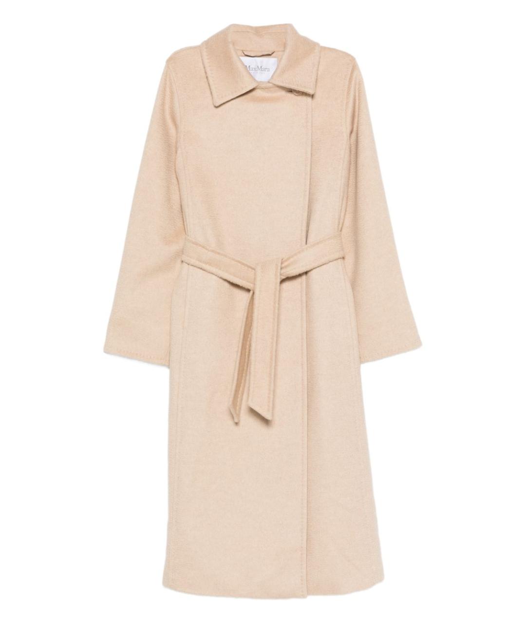 MAX MARA Бежевое шерстяное пальто, фото 1