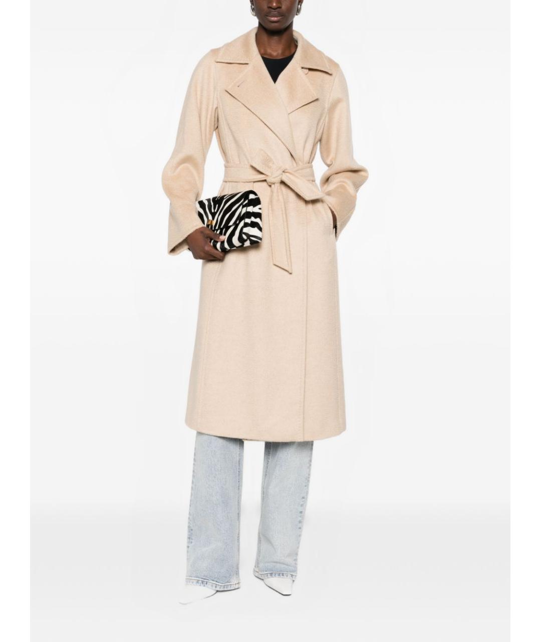 MAX MARA Бежевое шерстяное пальто, фото 4