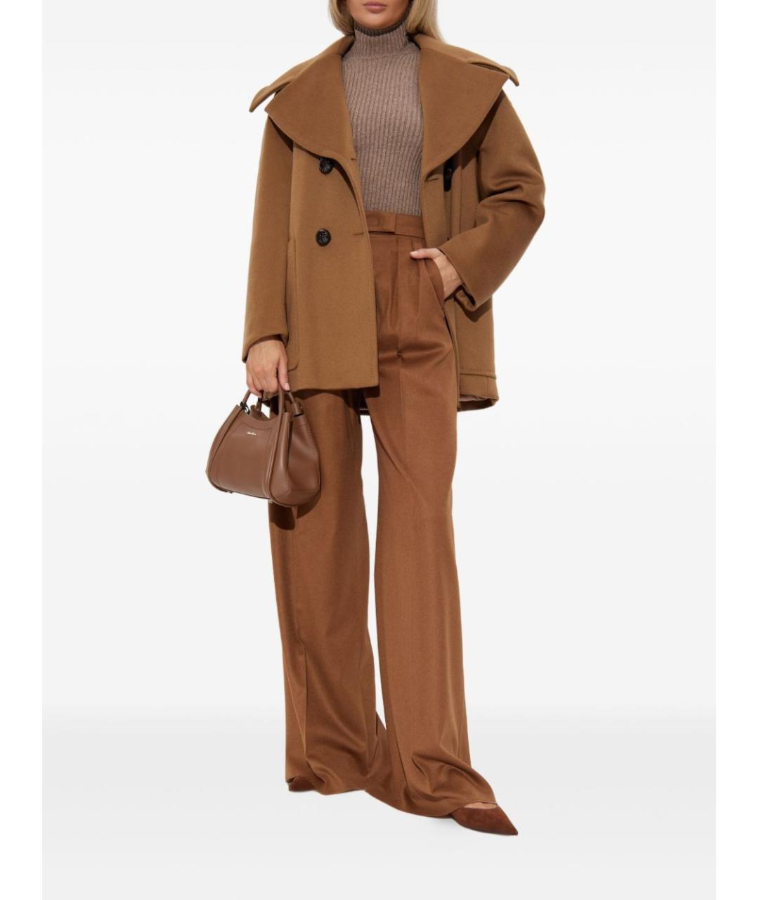 MAX MARA Коричневое кашемировое пальто, фото 3