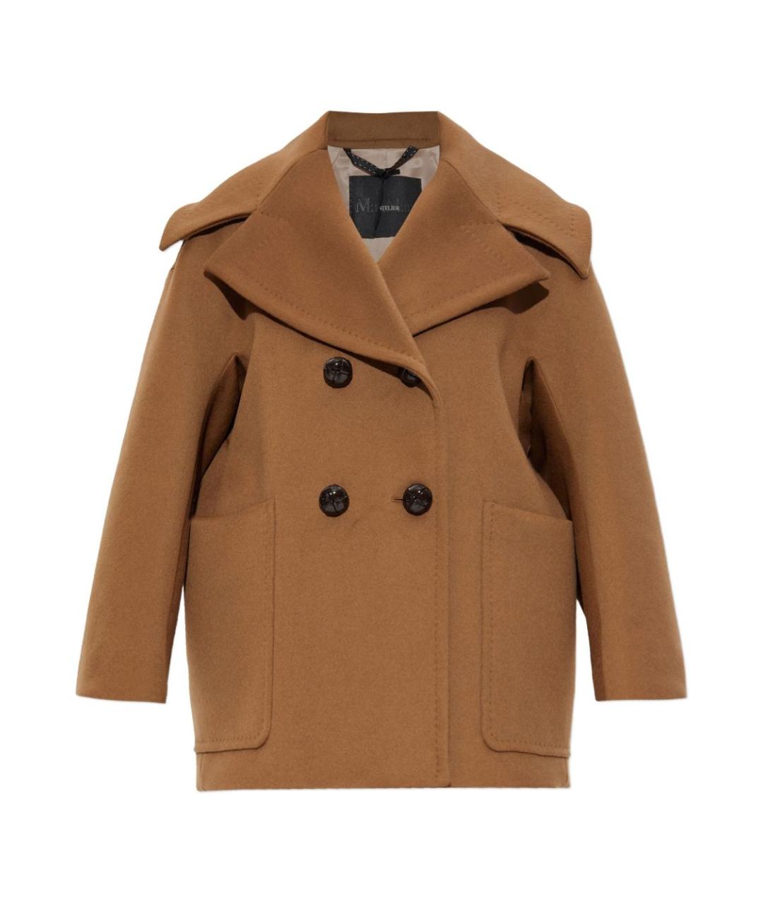 MAX MARA Коричневое кашемировое пальто, фото 1