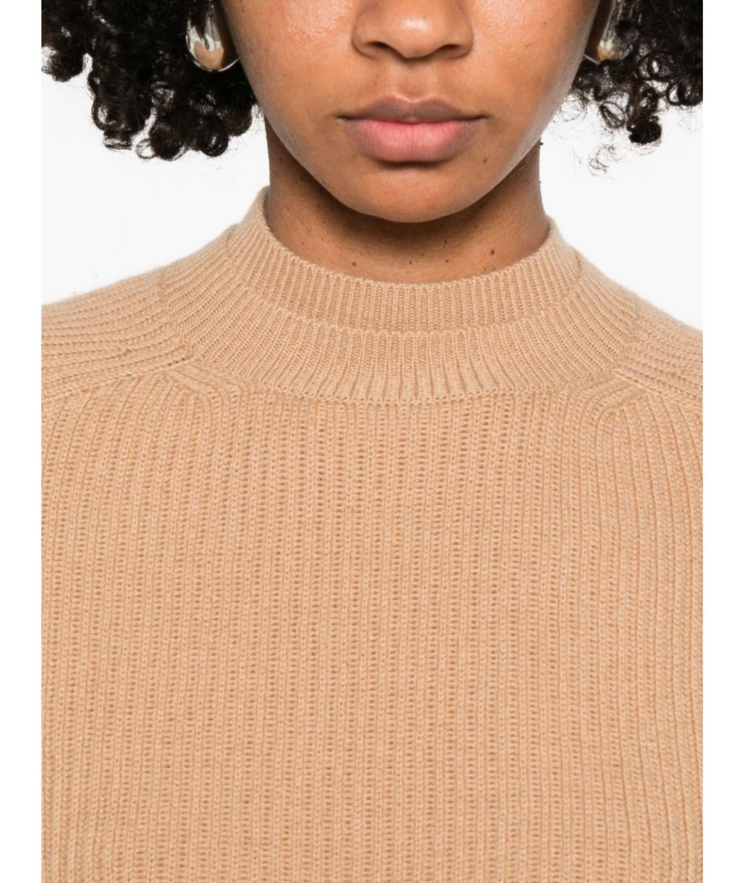 MAX MARA Бежевый шерстяной джемпер / свитер, фото 2