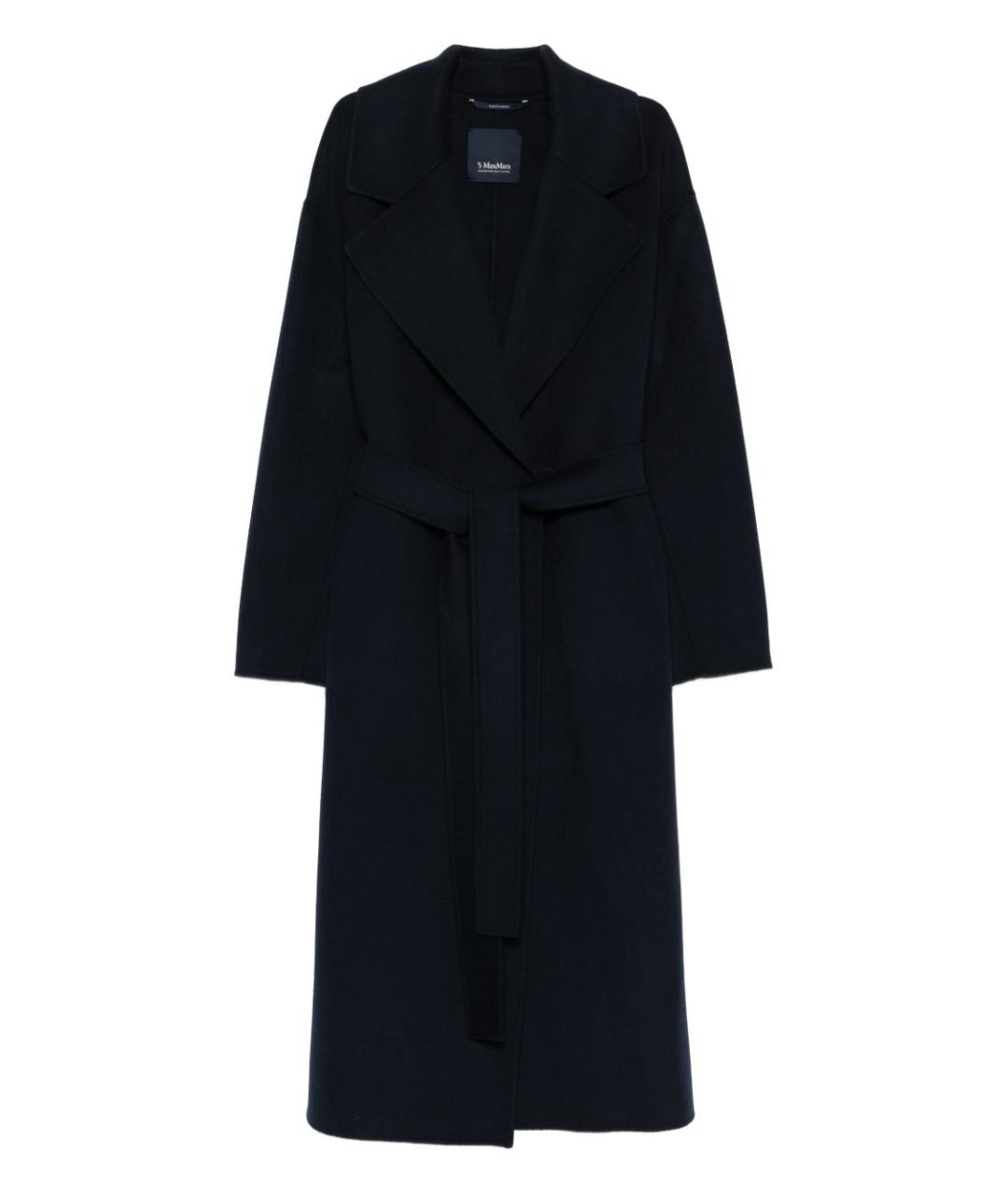 'S MAX MARA Синее шерстяное пальто, фото 1