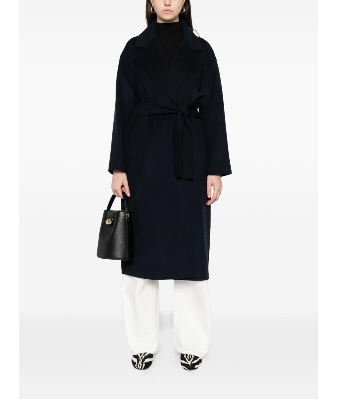 'S MAX MARA Синее шерстяное пальто, фото 4