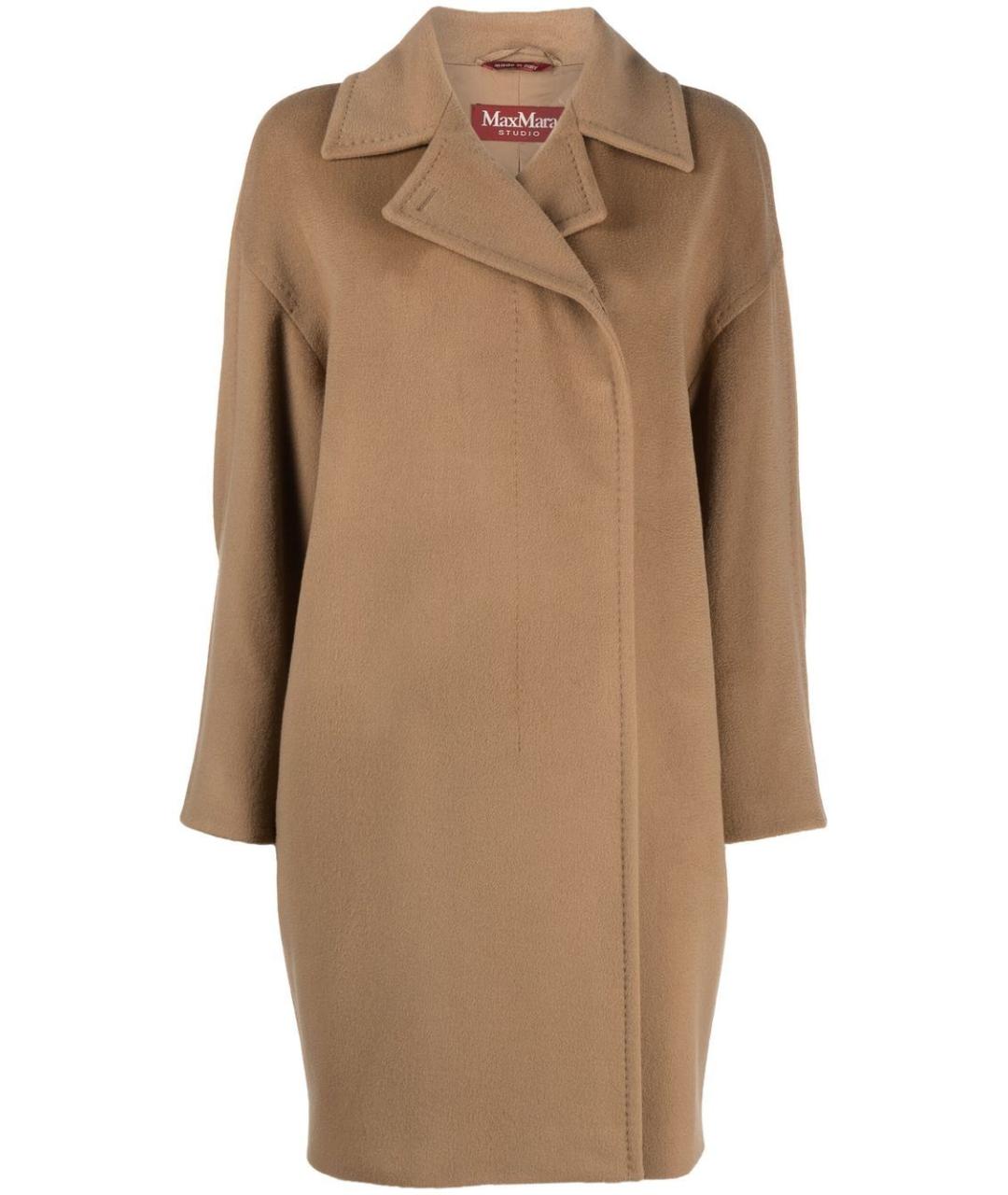 MAX MARA Бежевое шерстяное пальто, фото 1