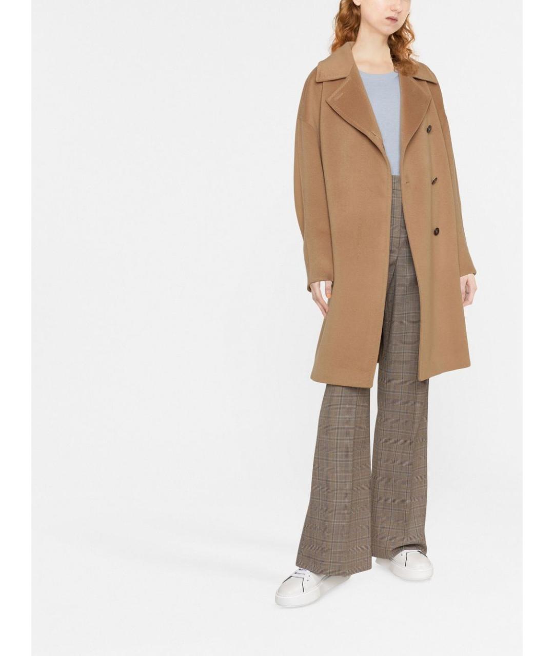 MAX MARA Бежевое шерстяное пальто, фото 3