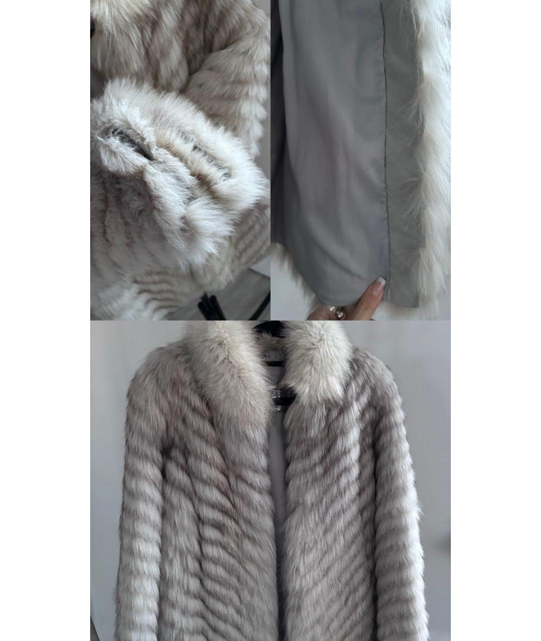 SAGA Бежевая меховая шуба, фото 8