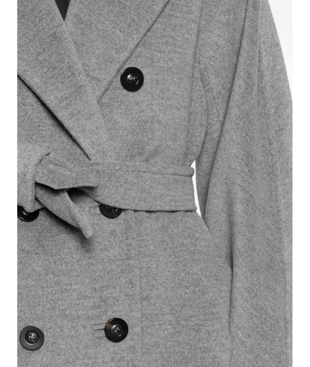 MAX MARA Серое шерстяное пальто, фото 4