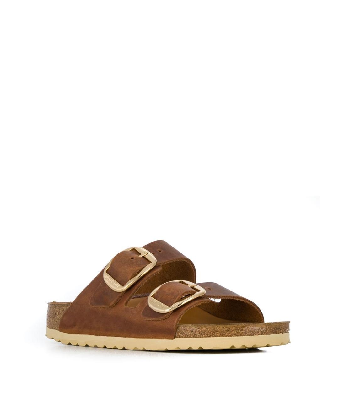 BIRKENSTOCK Коричневые кожаные сандалии, фото 2